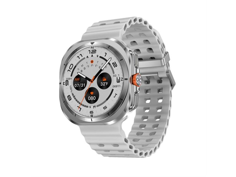 MS MOBILE DT WATCH ULTRA Smart Watch srebrni (bela silikonska narukvica)