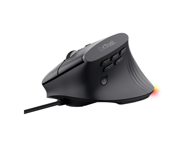 TRUST Miš GXT145 REXXA Ergonomic žicni/gaming/crna 26024