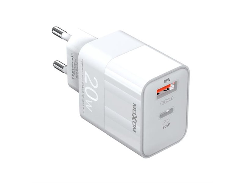 MOXOM MX-HC134 20W Type C na Type C punjač beli