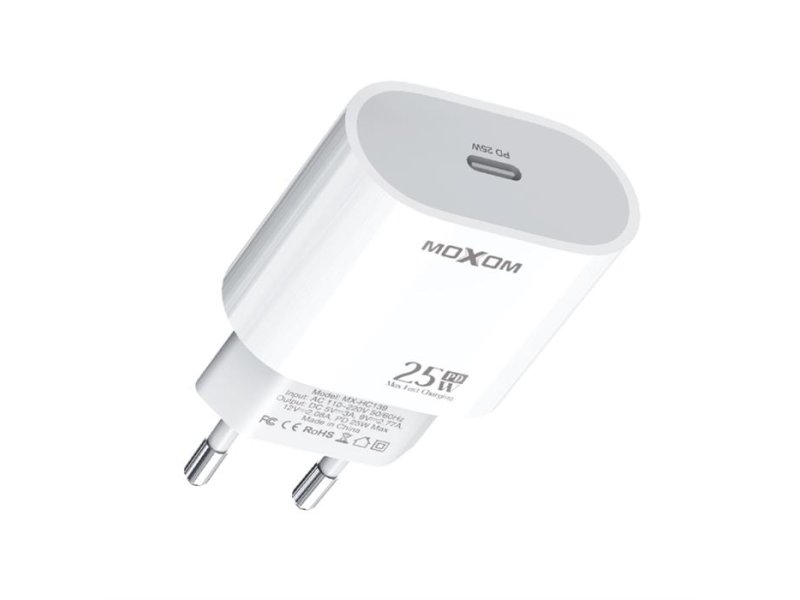 MOXOM MX-HC139 25W Type C na Type C punjač beli