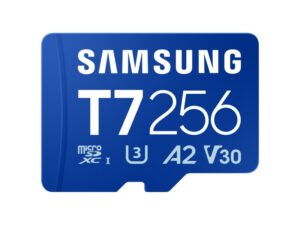 SAMSUNG MicroSD 256GB, T7, UHS-I U3 V30 A2, za 4K i FHD snimanje (MB-MB256T/WW)