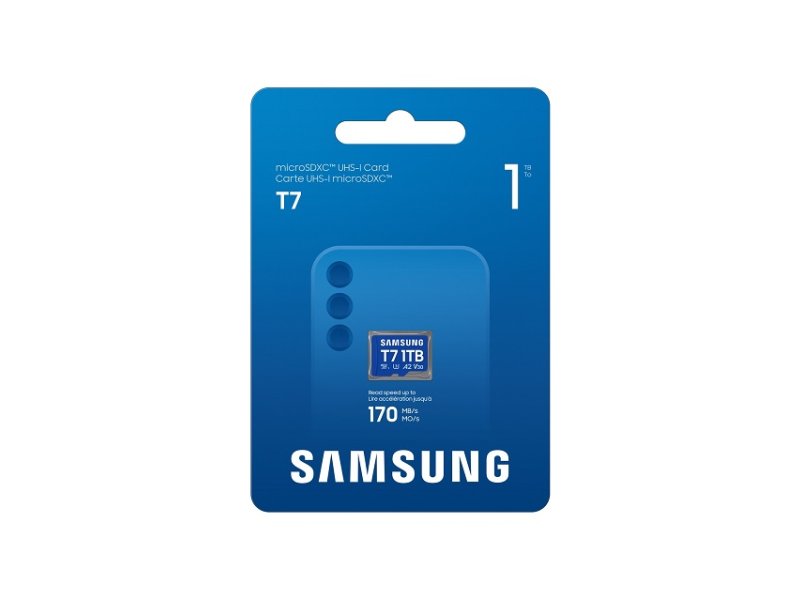 SAMSUNG MicroSD 1TB, T7, UHS-I U3 V30 A2, za 4K i FHD snimanje (MB-MB1T0T/WW)