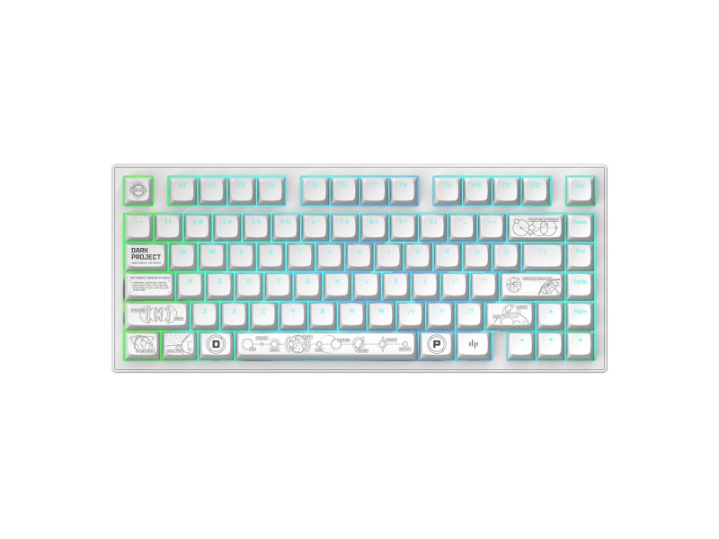 Dark Project ALU Terra Nova R2 White – Wireless Gaming Keyboard (ANSI)