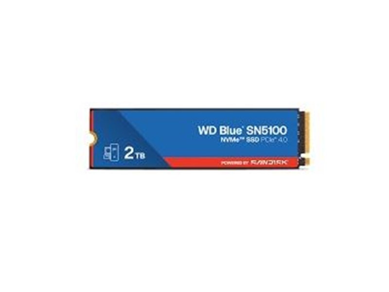 WD 2TB Blue SN5100 M.2 2280 PCIe Gen4 x4 NVMe QLC 3D WDS200T5B0E-00CPE0