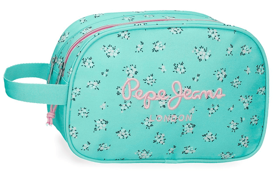 PEPE JEANS NORA ženski neseser sa 2 pregrade – tirkizna
