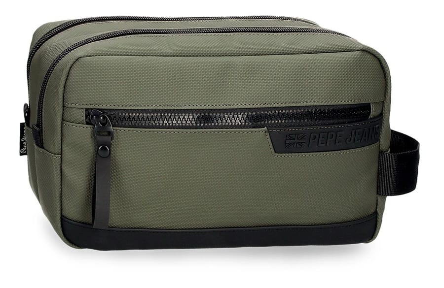 PEPE JEANS DORKING muški neseser sa 2 pregrade – khaki