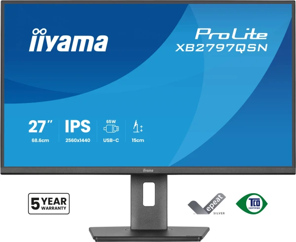 Monitor 27′ Iiyama XB2797QSN-B1 IPS 2560×1440/75Hz/1ms/HDMI/DP/USB-C/pivot