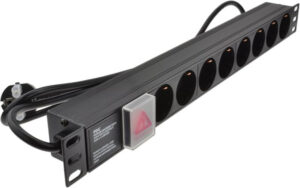 ExeLink Razvodni PDU panel za rack 19 in, sa 8 utičnih mesta, kabl 2m (aluminijum)