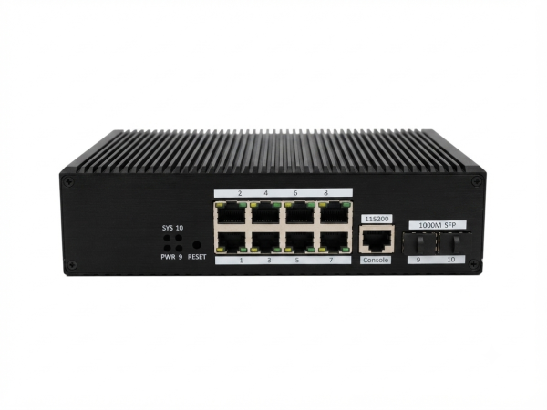 ExeLink ISG2510-V2 upravljivi industrijski switch 8×10/100/1000 Base-T porta 2×1000 Base-X SFP port