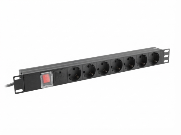 ExeLink Razvodni PDU panel za rack 19 in, sa 7 utičnih mesta,  kabl 2m (aluminijum)