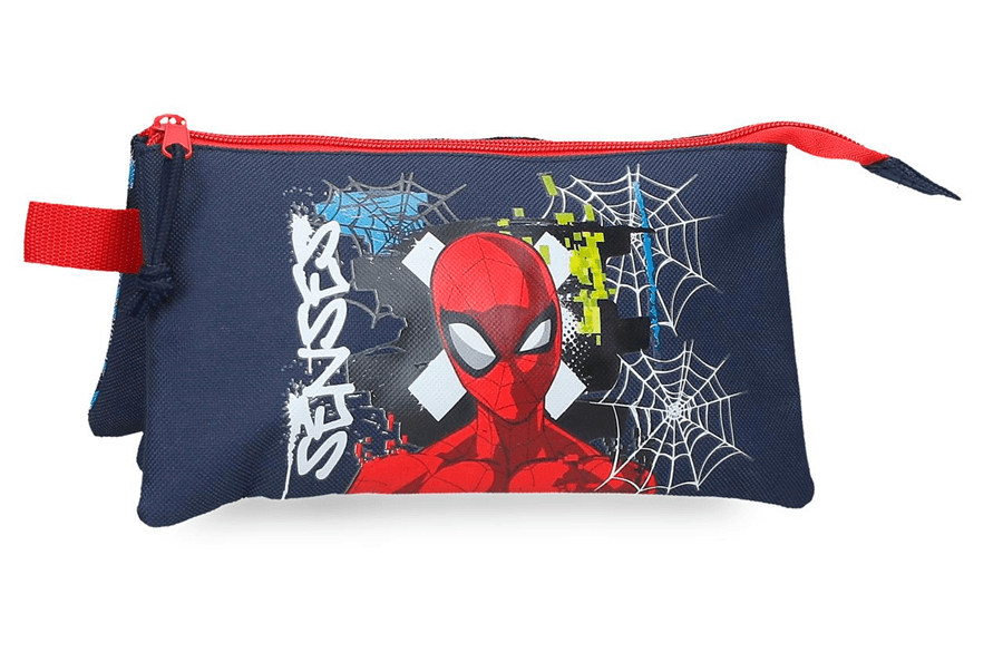 MARVEL GRAFFITY OF SPIDERMAN prazna pernica sa 3 pregrade – teget