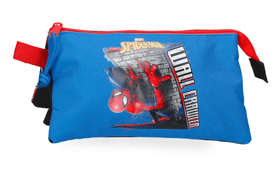 SPIDERMAN WALL CRAWLER prazna pernica sa 3 pregrade – plava