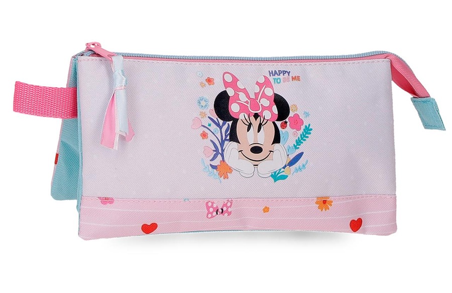 DISNEY MINNIE HAPPY TO BE ME prazna pernica sa 3 pregrade – pink