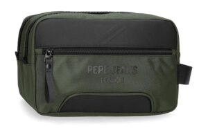 PEPE JEANS BROMLEY muški neseser sa 2 pregrade - tamno zelena