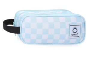 ENSO FLEUR ženski neseser sa 3 pregrade - sky blue