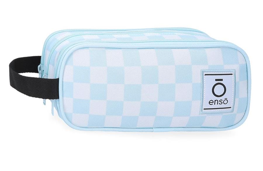 ENSO FLEUR ženski neseser sa 3 pregrade – sky blue