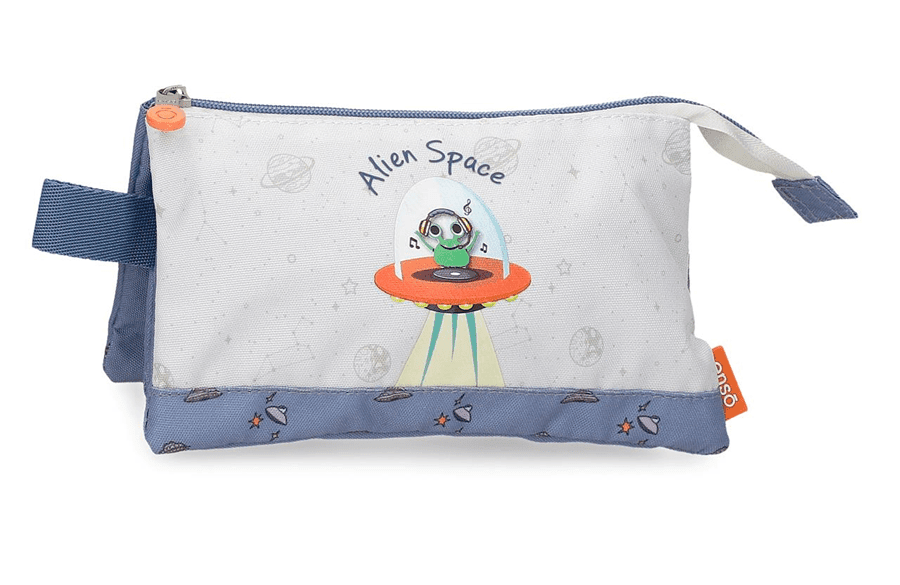 ENSO ALIEN SPACE prazna pernica sa 3 pregrade – plava
