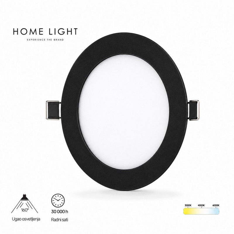 LED PANEL U/Z KNC1-24W 3000/4000/6000K CRNI