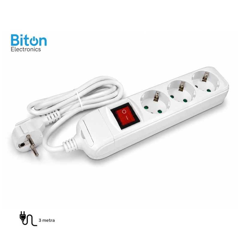 PRENOSNA PRIKLJUCNICA BITON TROSTRUKA 3M PREKIDAC KB-RB-03KL