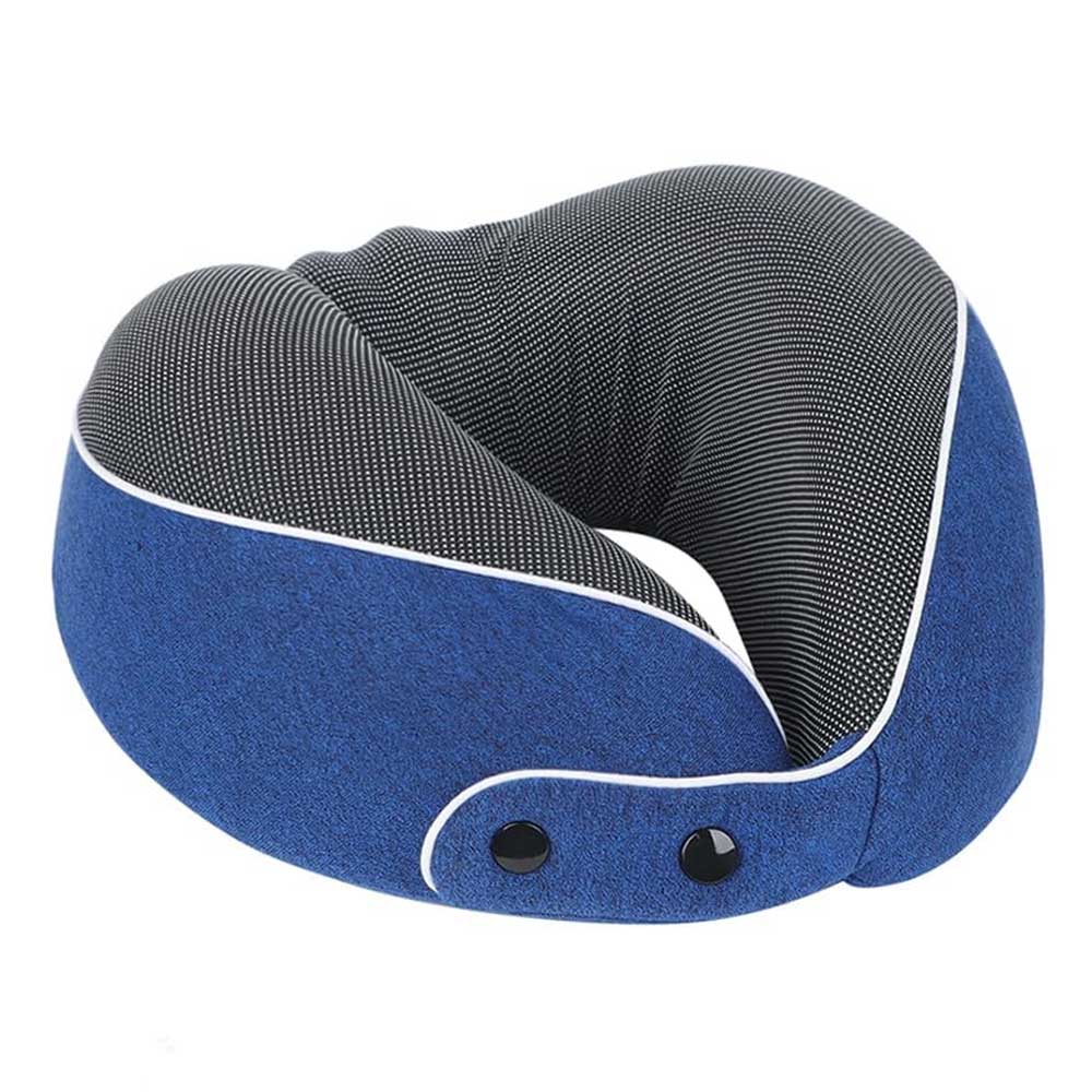 Memory Foam Neck Pillow – Blue