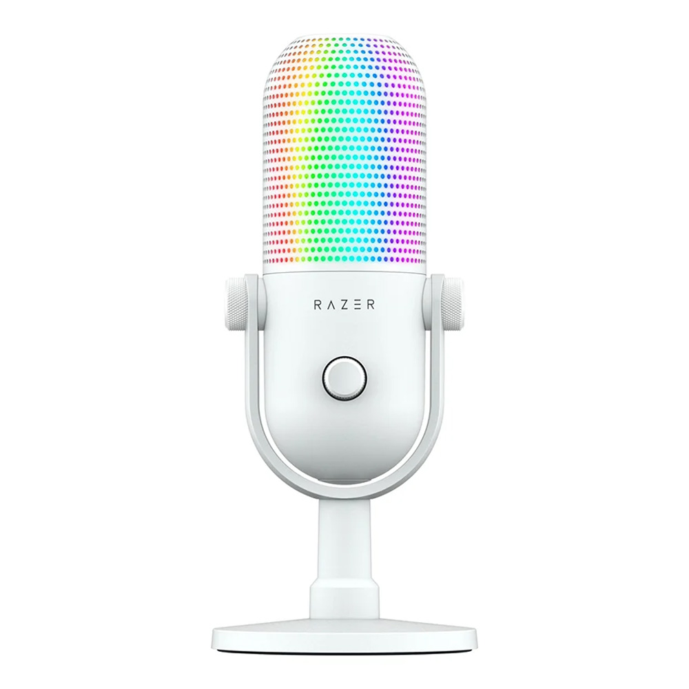 Seiren V3 Chroma 32Bit DSP – RGB USB Microphone – White