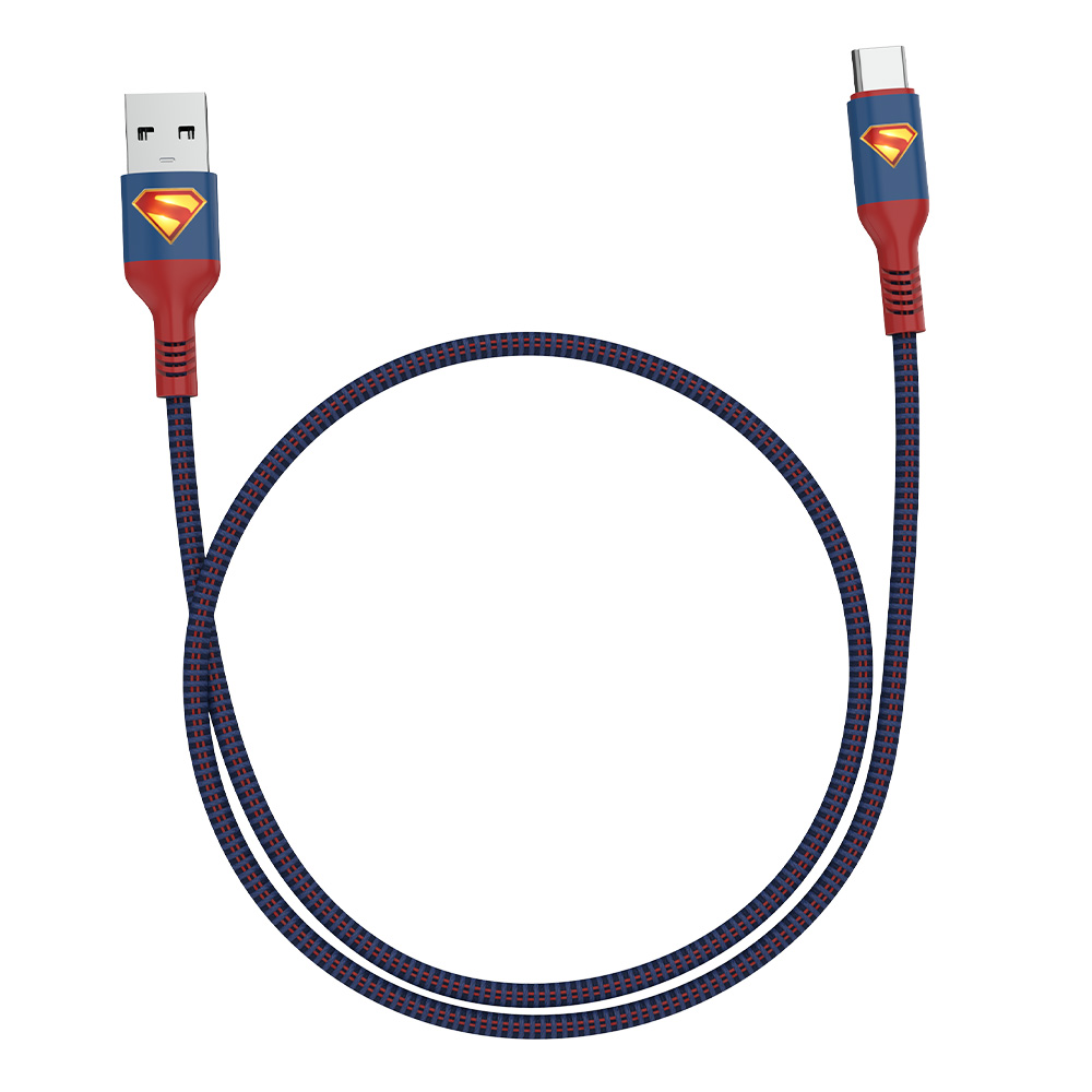 WB Moye Superman USB-A to USB-C Charging Cable 01 1M