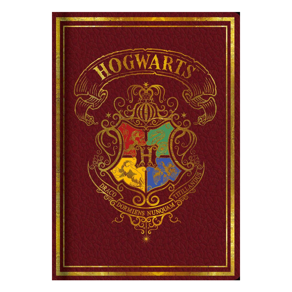 Harry Potter – Casebound A5 Notebook – Red Colorful Crest