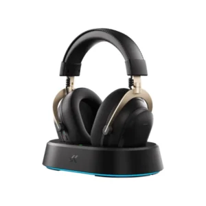 Bežične gaming slušalice MCHOSE V9 Turbo 60mm/Tri-mode/2000mAh/Black gold + Charging Dock RGB