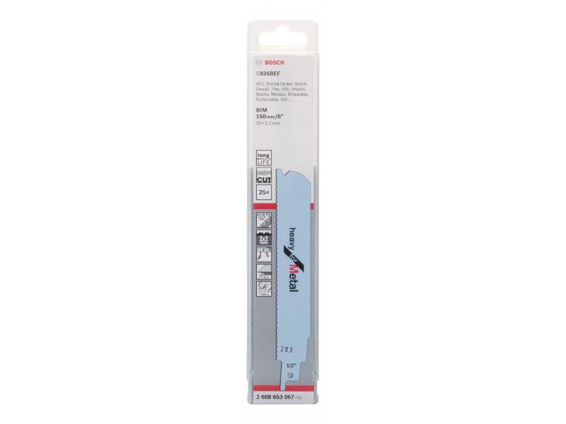 BOSCH List univerzalne testere S 926 BEF Heavy for Metal – pakovanje 25 komada – 2608653067