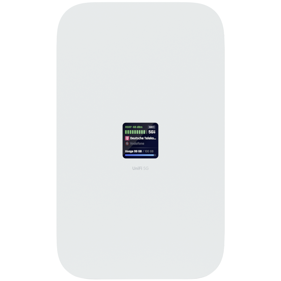Ubiquiti UniFi U5G-Max high-performance 5G (3.4 Gbps) modem for any Unifi deployment. Instantly adopt through any UniFi PoE port, it delivers automatic setup