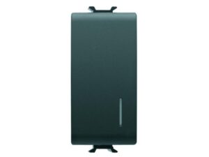 GEWISS GW12002 - Osvetljeni jednopolni prekidač sa difuzorom - 16AKS - 250V AC - Crni Satin - ChoruSmart