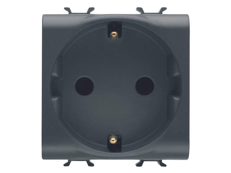 GEWISS GW12241 Socket 2M 2P + PE 16A Nemački standard Crna