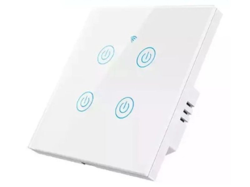 GEMBIRD GEMBIRD ZIGBEE-SMART-4 GANG-RSH-SP004-EU Gembird 4 Smart bezicna prekidaca,APP glasovna kontrola Glass Touch