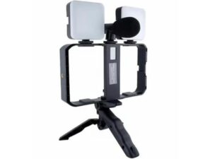 3G Mini tripod AY-49X-2 sa LED svetlima i mikrofonom crni