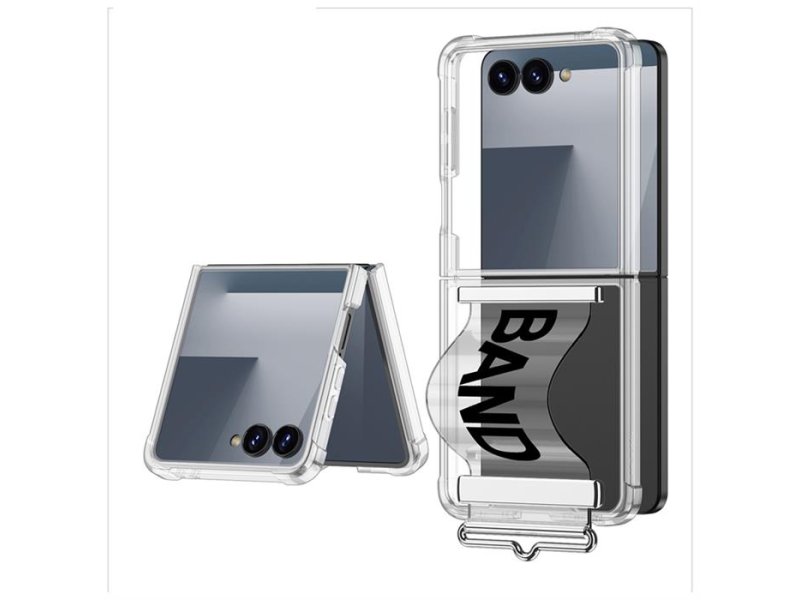 MS MOBILE CLEAR STRAP Futrola za Samsung F751B Galaxy Z Flip 7 5G crna (GKK case)