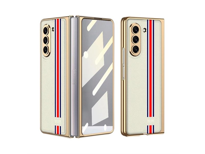 MS MOBILE ELEGANT RED LINE Futrola za Samsung F946B Galaxy Z Fold 5 5G zlatna (GKK case)