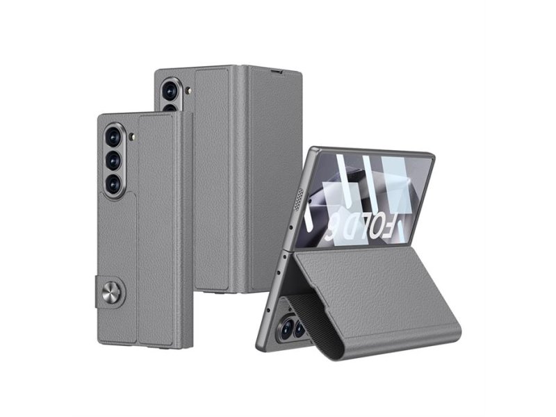 MS MOBILE LEATHER Futrola za Samsung F956B Galaxy Z Fold 6 5G siva (GKK case)