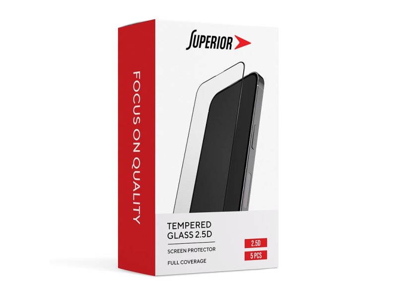 SUPERIOR 2.5D Zaštitno staklo za iPhone 13/13 Pro/14/16e/17e (6.1) 5u1