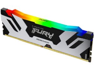 KINGSTON 24GB (1x24GB) DDR5 8000MT/s CL38 FURY Renegade Silver/Black RGB XMP (KF580C38RSA-24)