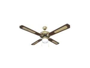 EUROLAMP Plafonski ventilator sa svetlom E27, 125 cm, 70W, braon-zlatni