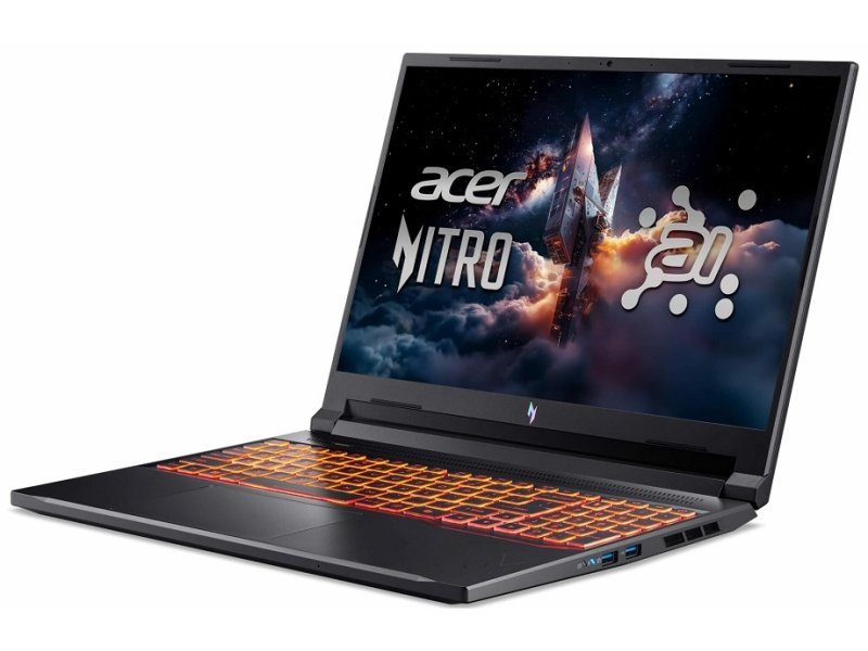 ACER Nitro V 16 AI ANV16-42-R09B (Black) WUXGA IPS 180Hz, Ryzen 5 240, 16GB, 1TB SSD, RTX 5060 8GB (NH.U1GEX.00L // Win 11 Pro)