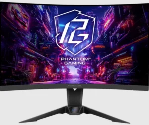 Monitor 27' ASRock PG27QRT2A VA 2560x1440/180Hz/1ms/2xHDMI/DP