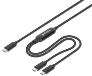 Manhattan Dual USB-C Charging Cable 100 W, 2 m 355810