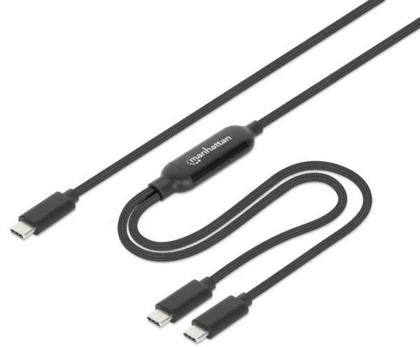 Manhattan Dual USB-C Charging Cable 100 W, 2 m 355810