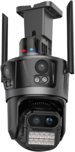 CAM-IP9MP-EP12 Rezolucija: 9 MP (3 MP + 3 MP + 3 MP) Objektivi: 3 × 3,6 mm