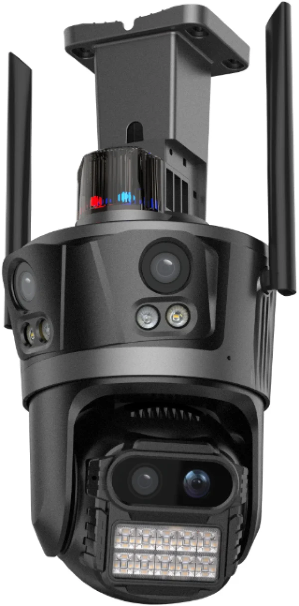 CAM-IP9MP-EP12 Rezolucija: 9 MP (3 MP + 3 MP + 3 MP) Objektivi: 3 × 3,6 mm