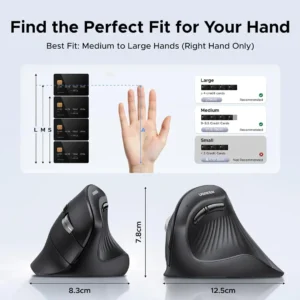 UGREEN (25444) Ergonomski Vertikalni Bežični Miš Bluetooth + 2.4GHz 4000 DPI UGREEN (25444) Ergonomski Vertikalni Bežični Miš Bluetooth + 2.4GHz 4000 DPI