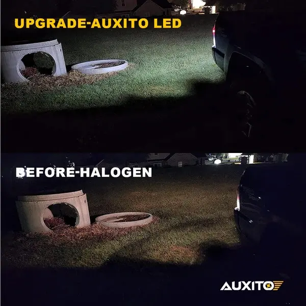 AUXITO 7443 LED 2600lm 6000K belo za rikvercstopmigavac 7443-54H-DD-W2 par