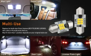 AUXITO DE3175 LED sijalice 6000K CANBUS 3021 3175 31mm-6P-BLACK-W2
