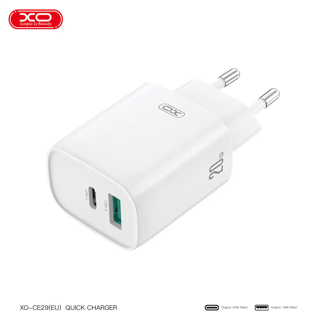 XO Kućni punjač CE29 20W beli
